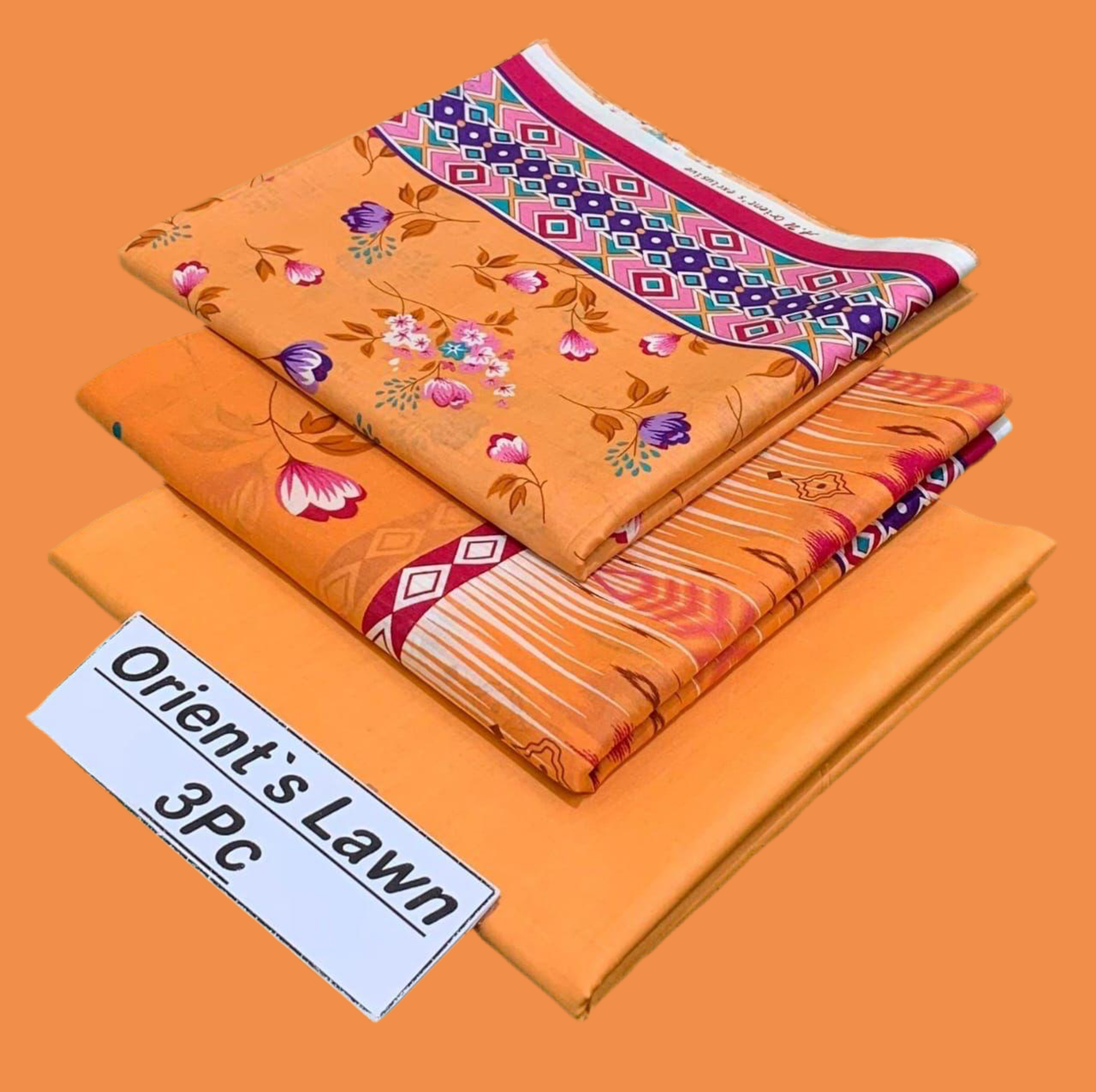 Orient 3pc Orange (Unstitched)