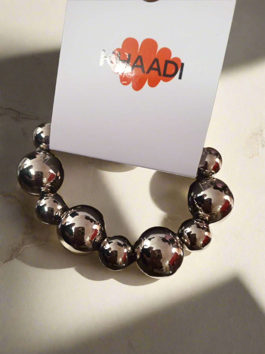 Stretch Grey Ball Bracelet