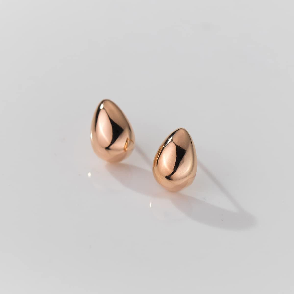 Gold Water Drop Hoops