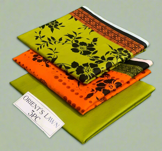 Orient 3pc Lime Green (Unstitched)