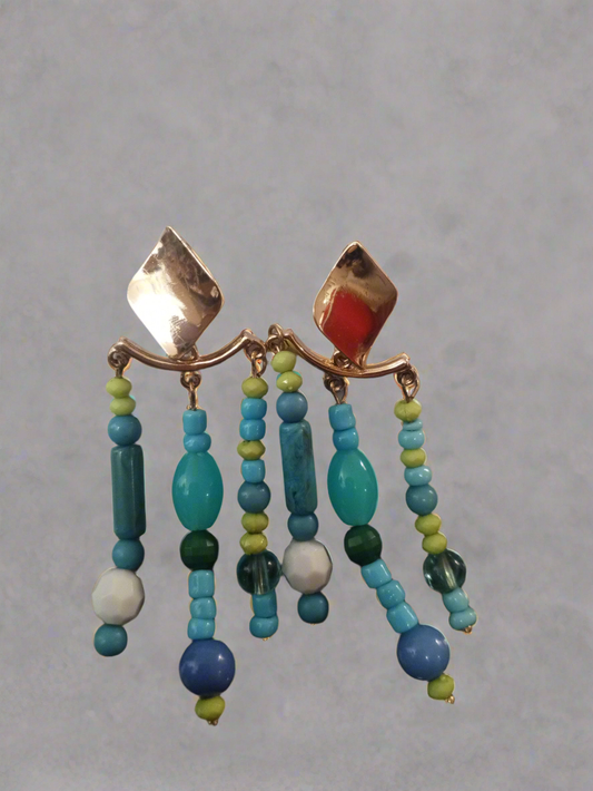 Rhombus Shaped Earrings