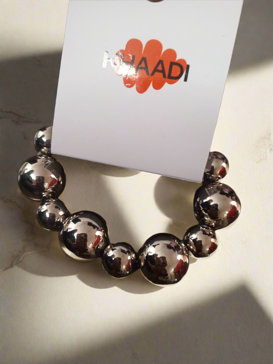 Stretch Grey Ball Bracelet