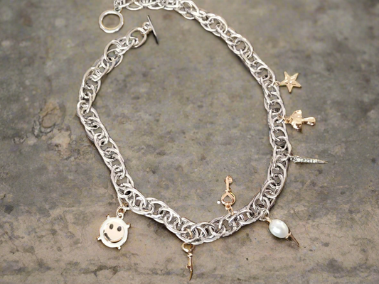 Silver-toned Charm Chain