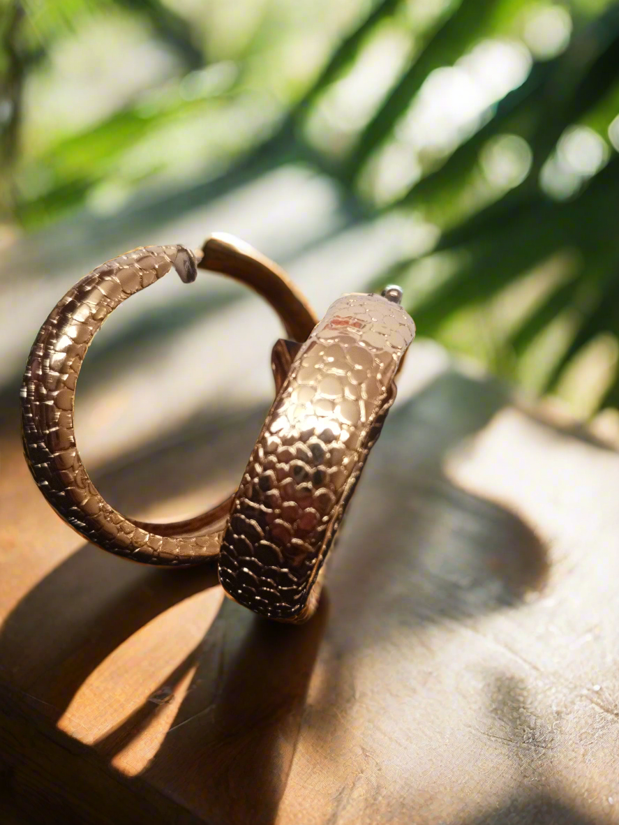 Textured Gold Plated Hoops