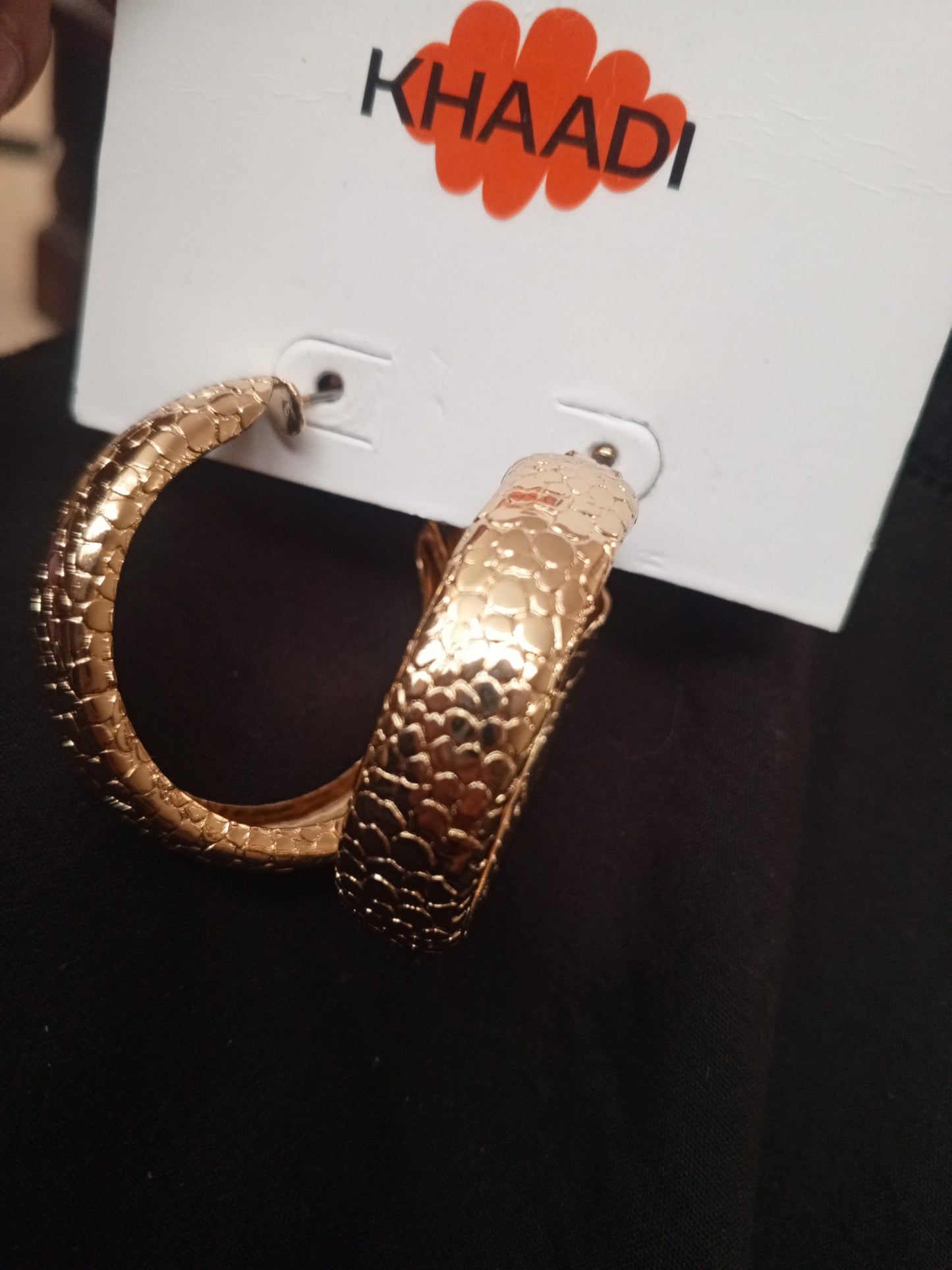 Textured Gold Plated Hoops