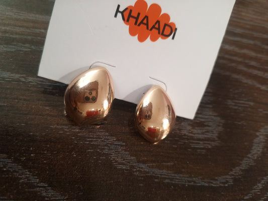 Gold Water Drop Hoops